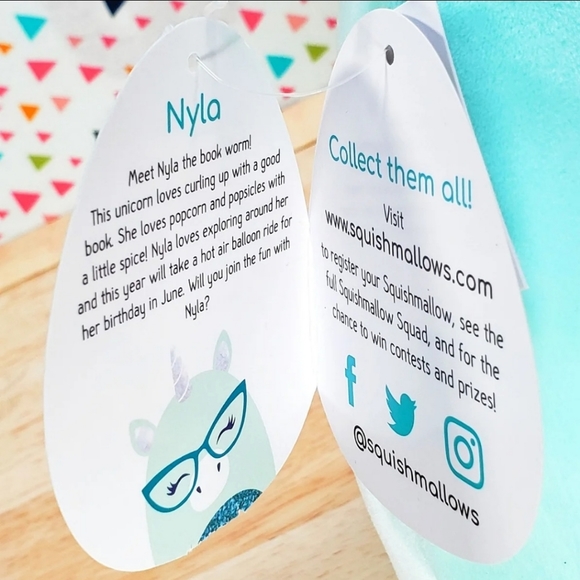 Squishmallow Nyla the Sequin Unicorn 7" 2020 UltraSoft Target Exclusive Plush - Picture 11 of 12